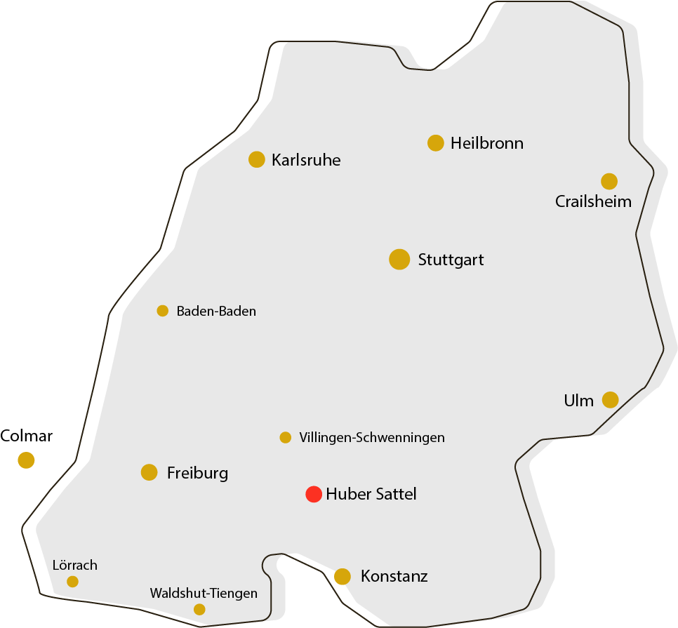 Landkarte Baden Württemberg